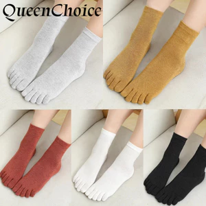 3 Đôi Nữ Cotton Thoáng Khí Đến Mắt Cá Chân Tất Năm Ngón Thời Trang Nữ 5 Ngón Tất
