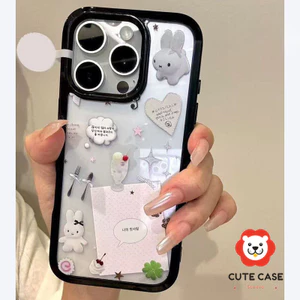 Ốp Lưng Cho IPhone 11 17 16 15 13 14 12 Pro Max AIR 16 15 Plus XR XS Max Vỏ trong suốt Acrylic ngọt ngào tươi mát