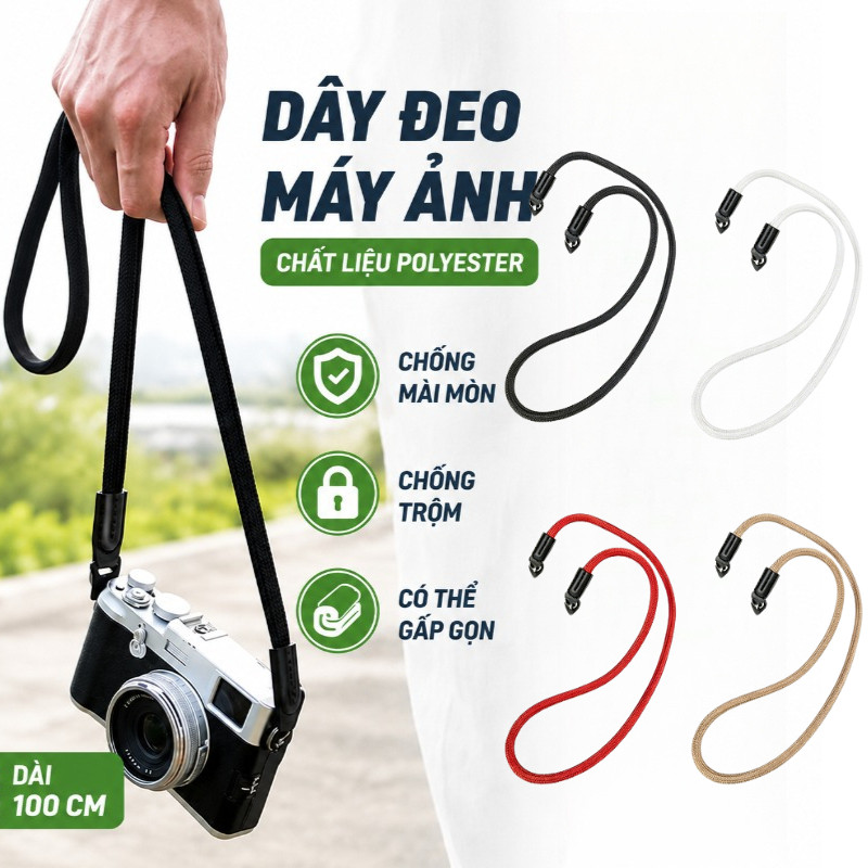 Dây đeo Cổ Tay Máy ảnh, Nylon Cao Cấp, Chống Mài Mòn, An Toàn, Nhiều Màu, Phù Hợp Nhiều Máy ảnh