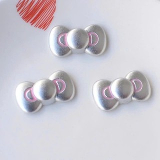 Set Charm Hello Kitty Bạc Hồng Cao Cấp 🎀 Tone bạc hồng sang chảnh, charm nơ kitty dễ thương style Hàn gắn dép crocs DIY