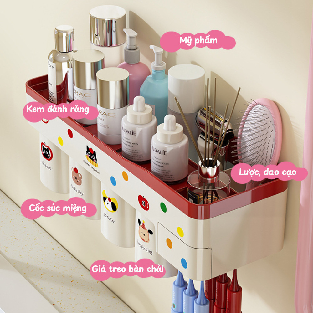 Giá Để Bàn Chải Đánh Răng HomeMate Pop-Up – Bộ Cốc Từ Tính Hút Nam Châm Gắn Tường, Kệ Đựng Đồ Nhà Tắm Đa Năng
