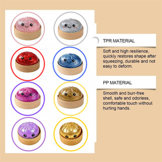 2026 Mới Lấp Lánh Bánh Bao Squishy Mô Phỏng Bánh Bao Squeezable Đồ Chơi Có Hấp Để Giảm Căng Thẳng (5.5cm)