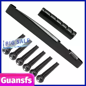 Guansfs Chốt cầu đàn ghi-ta acoustic kèm chốt gắp và phụ kiện kéo chốt