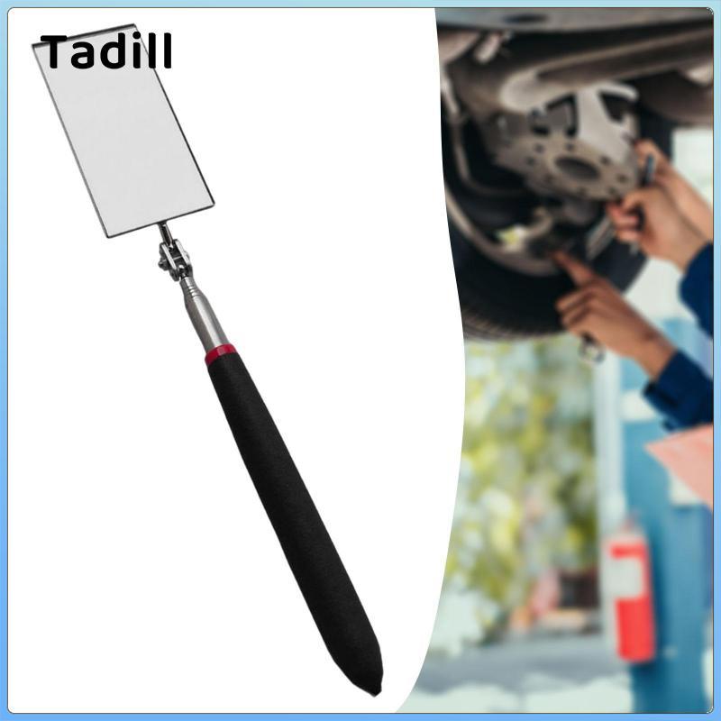Gương kiểm tra bằng kính thiên văn được trang bị bằng thép không gỉ Tay cầm có thể điều chỉnh Bề mặt gương tròn xoay 360 độ bền và di động cho thợ cơ khí S