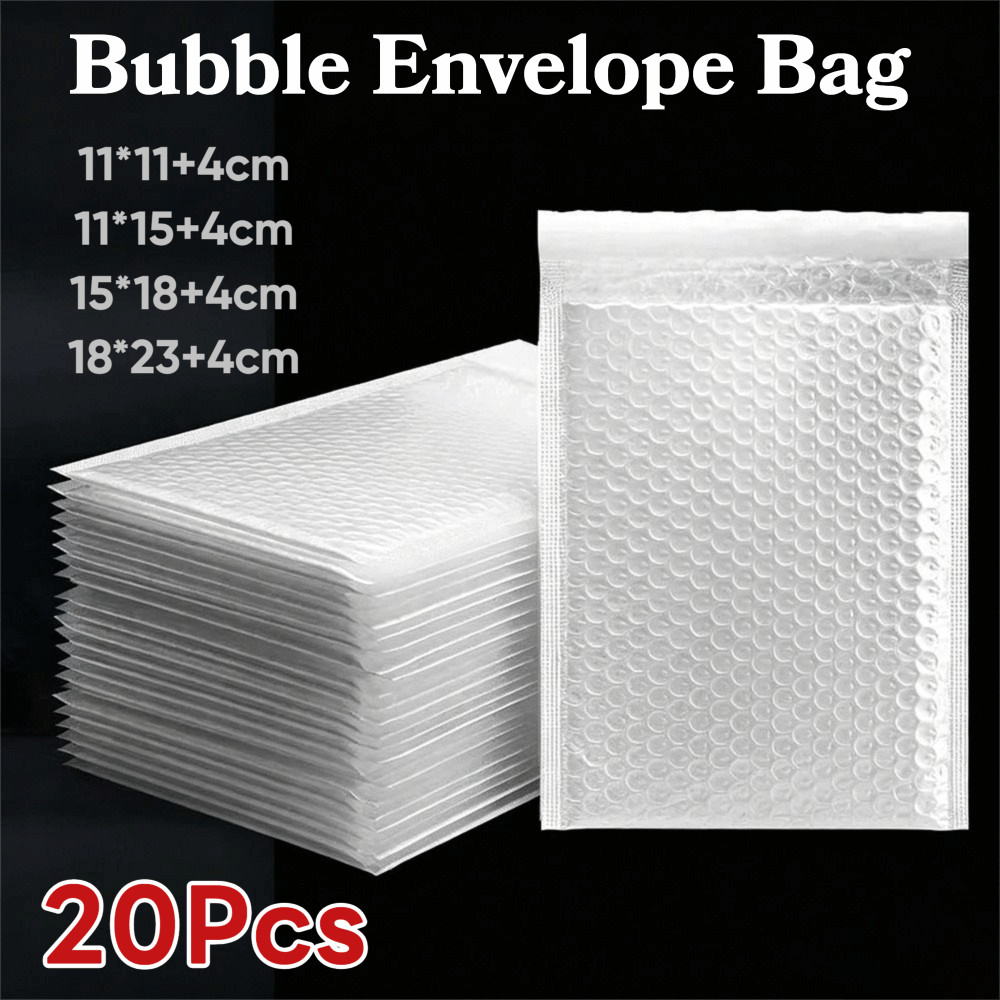 HOBBYIN 20 Chiếc Túi Phong Bì Bọt Chống Thấm Nước, Hộp Thư Đệm Bọt, Phong Bì Niêm Phong Vận Chuyển