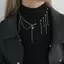 Chocker Mặt Đá Zircon Hình Trái Tim Phong Cách Hình Học - Quà Tặng Trang Sức