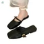 Dép Loafer Slip-on dành cho nữ - Màu trơn thông thường cho mùa hè ngoài trời trong nhà