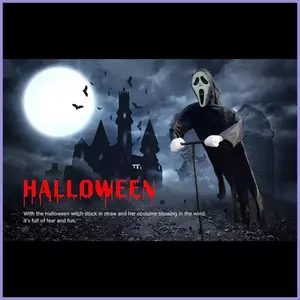 Ghostface Bùa Halloween Bay Đáng Sợ Ma Trang Trí Kinh Dị Chống Đỡ Trang Trí Cho Sân Vườn Halloween mueadsyvn