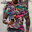 Áo Thun Nam Nữ In Hình Graffiti Neon, Style Hip Hop Thời Trang Mùa Hè