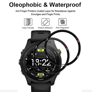 2-10 Chiếc Đồng Hồ Bảo Vệ Màn Hình Cho Garmin Forerunner 570 970 965 955 945 45S Cong Đen Edge Phim Cho Garmin Forerunner 265S 265 255 255M 255 245M 165 158 HD Phim Kính Cường Lực