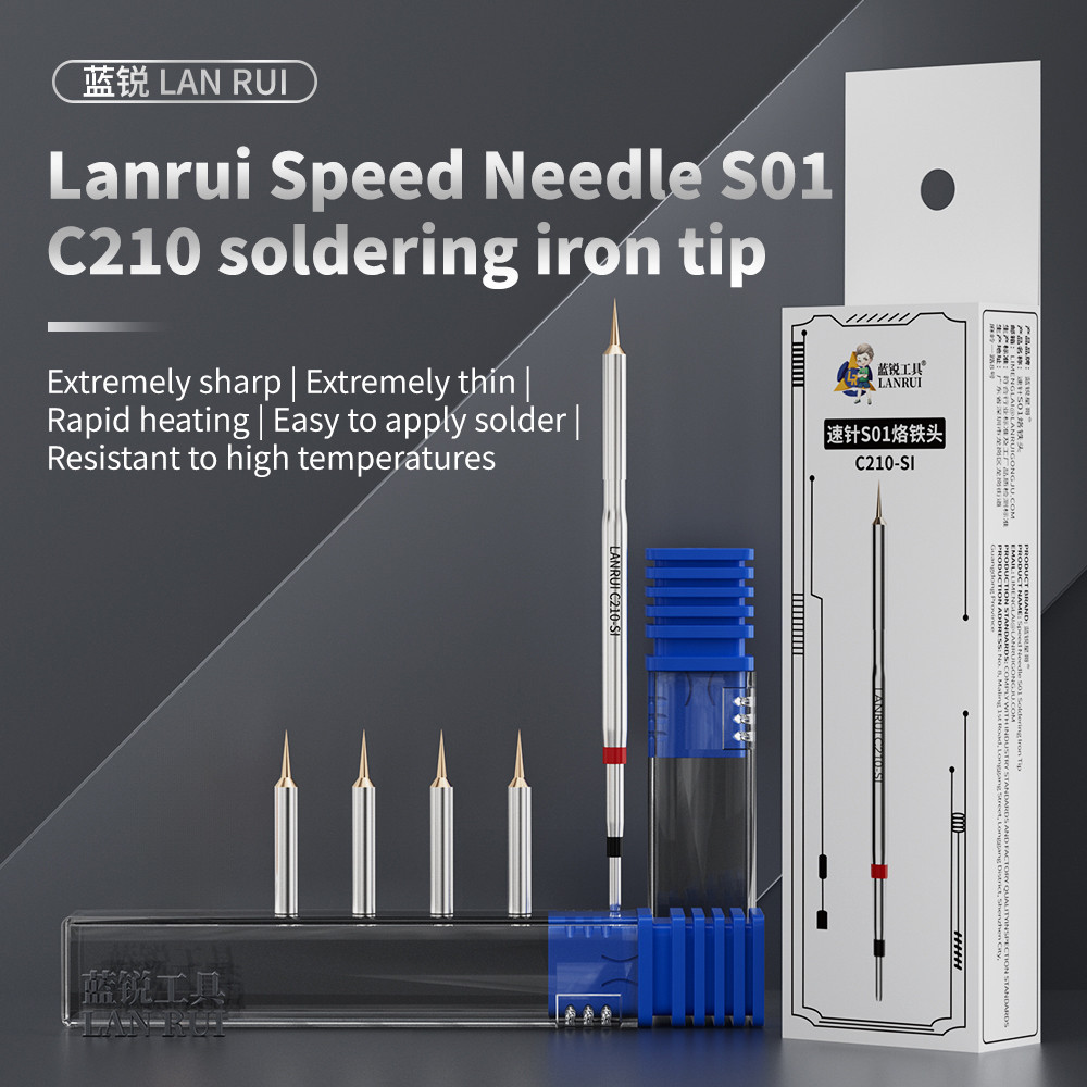 LANRUI S01 Kim Tốc Độ C210 SI Hàn Đầu Sắt Với 5 Kim Siêu Sắc Cho Bo Mạch Chủ Di Động Hàn Đầu Dụng Cụ Sửa Chữa