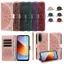 Ốp Lưng Cho Redmi A7 Pro Dập Nổi Mandala Da Khe Cắm Thẻ Dây Đeo Tay Dây Dài Chống Rơi Vỏ Điện Thoại
