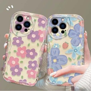 Ốp Điện Thoại Di Động Cho VIVO V70 FE Y05 V60 Lite Ốp Lưng Hoa Dễ Thương Thực Vật Hoa Thời Trang Kem Trong Suốt Vồng Cạnh Chống Sốc Chống Rơi Họa Tiết Silicon Bảo Vệ Camera Mềm Mại