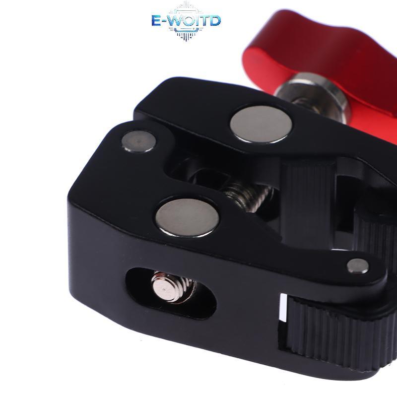 Kẹp hợp kim nhôm E-WOITD có đầu bóng đôi Magic Arm Kẹp 1 / 4 '' 3 / 8 '' Lỗ cho điện thoại Video Mount Camera Màn hình LED Mic E-WOITD