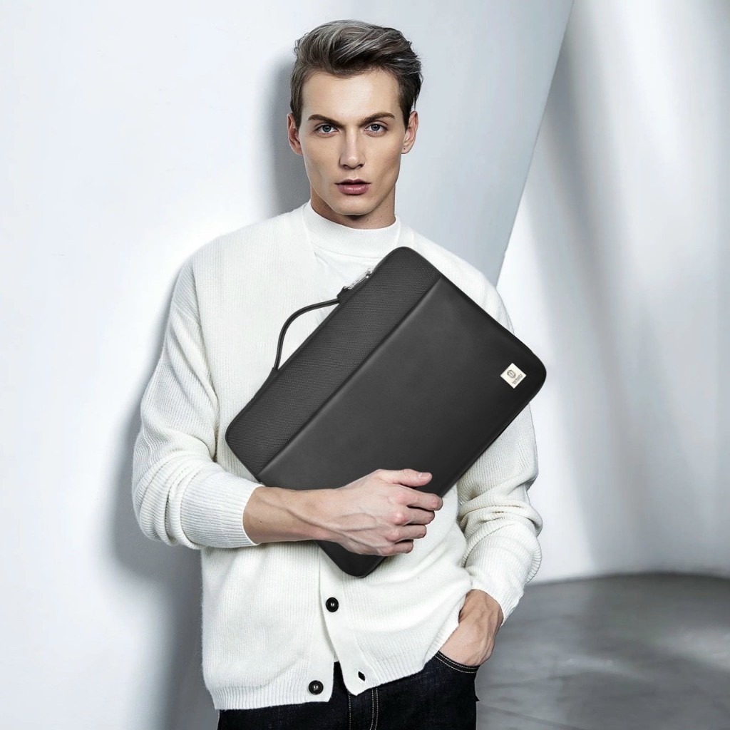 [Chính Hãng] Túi Xách Chống Sốc WIWU Hali Sleeve Bag Cho Laptop/ Macbook 14 16 Inch- Da PU Chống Nước, Lót Lông Siêu Nhẹ