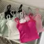 Màu Trơn Áo Vest Nữ Slim Với Ren Gợi Cảm Và Miếng Lót Ngực, Phù Hợp Làm Crop Tops Không Tay