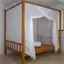 XYLBY14 Sợi Cotton Cổ Điển Cotton Nguyên Chất Lưới Chống Muỗi Cửa Đơn Chống Bụi Đeo Cực Tre Dây Buộc Mã Hóa Dày 1.2m 1.5m 1.8m
