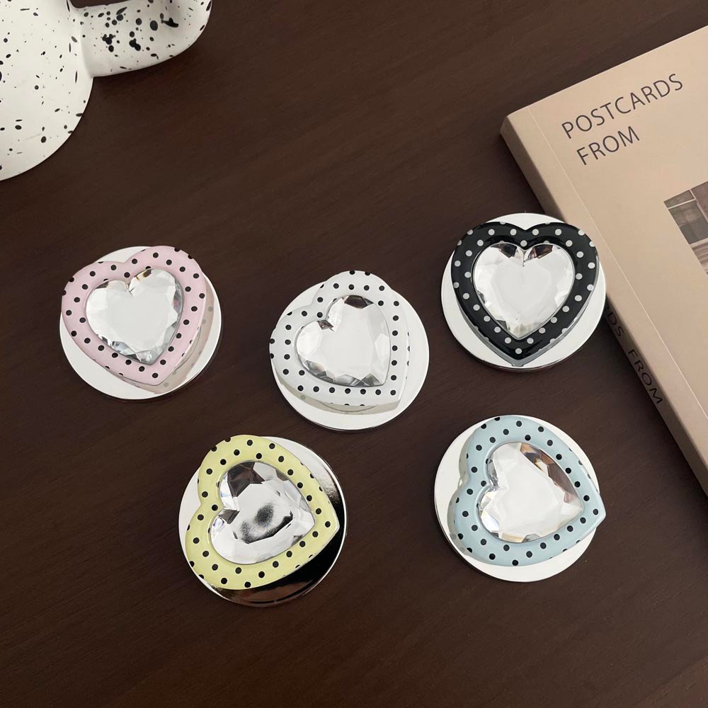 Popsocket Chấm Bi Họa Tiết Trái Tim Nam Châm Có Thể Gập Lại Giá Đỡ Điện Thoại Nam Châm