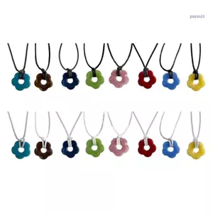 Suit Mặt Dây Chuyền Hoa Dễ Thương và Choker Rỗng Ra, Chất Liệu Acrylic - Phụ Kiện Thời Trang Hiện Đại