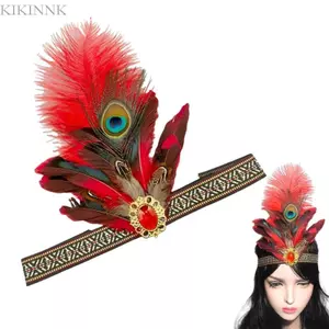 KIKIN Băng Đô Quấn Tóc Lông Vũ Cho Tiệc và cosplay Lễ Hội