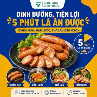 Xúc Xích Phô Mai Mozzarella  500g – Nhân Tan Chảy, Thịt Gà & Heo, Hương Vị Kiểu Thái