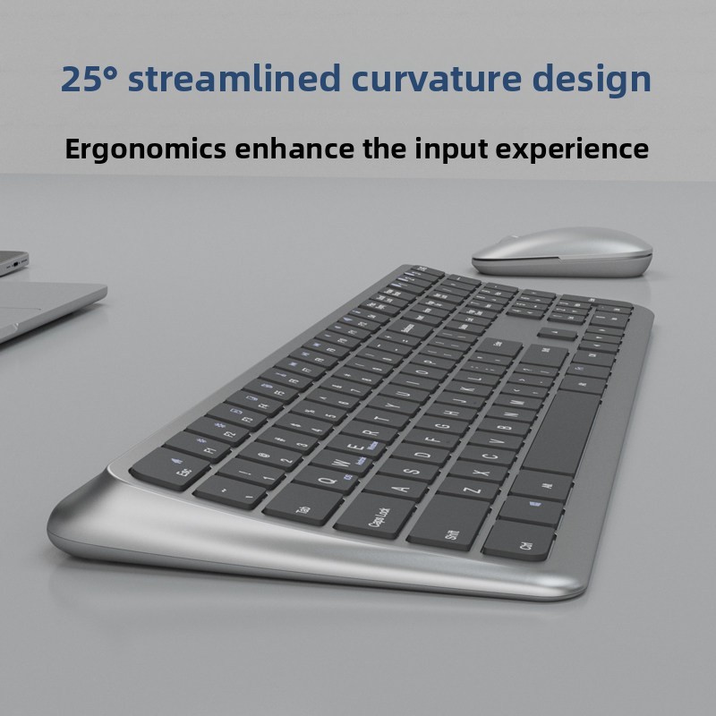 Bàn phím Bluetooth không dây 2.4G Silent Three Mode Ergonomics