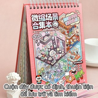 3D Lớp Phong Cảnh Miếng Dán PET Dễ Thương Diorama Trang Trí Tường Phong Cách Hàn Quốc Phòng DIY Văn Phòng