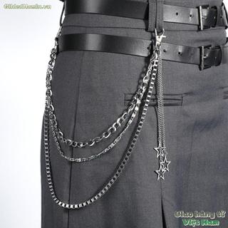 Dây chuyền quần jeans đa dạng style Gothic và Harajuku, hợp kim kim loại, phù hợp phong cách Y2K dành cho nữ