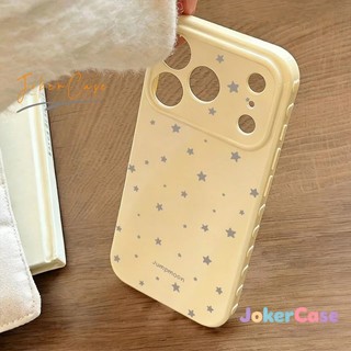Ốp Lưng Cho IPhone 17 11 16 15 14 13 12 Pro Max air XR 16 7 15 14 8 Plus Bìa màu kem Shine Stars đầy màu sắc
