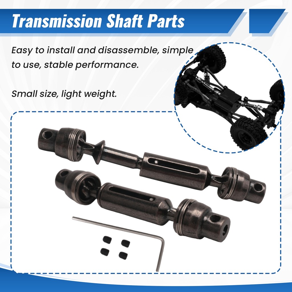 2 Chiếc Trục Truyền Động Kim Loại CVD Cho D12 C14 C24 B14 B36 B24 MN D90 MN99S MN-90 RC Xe Nâng Cấp Phần Phụ Kiện