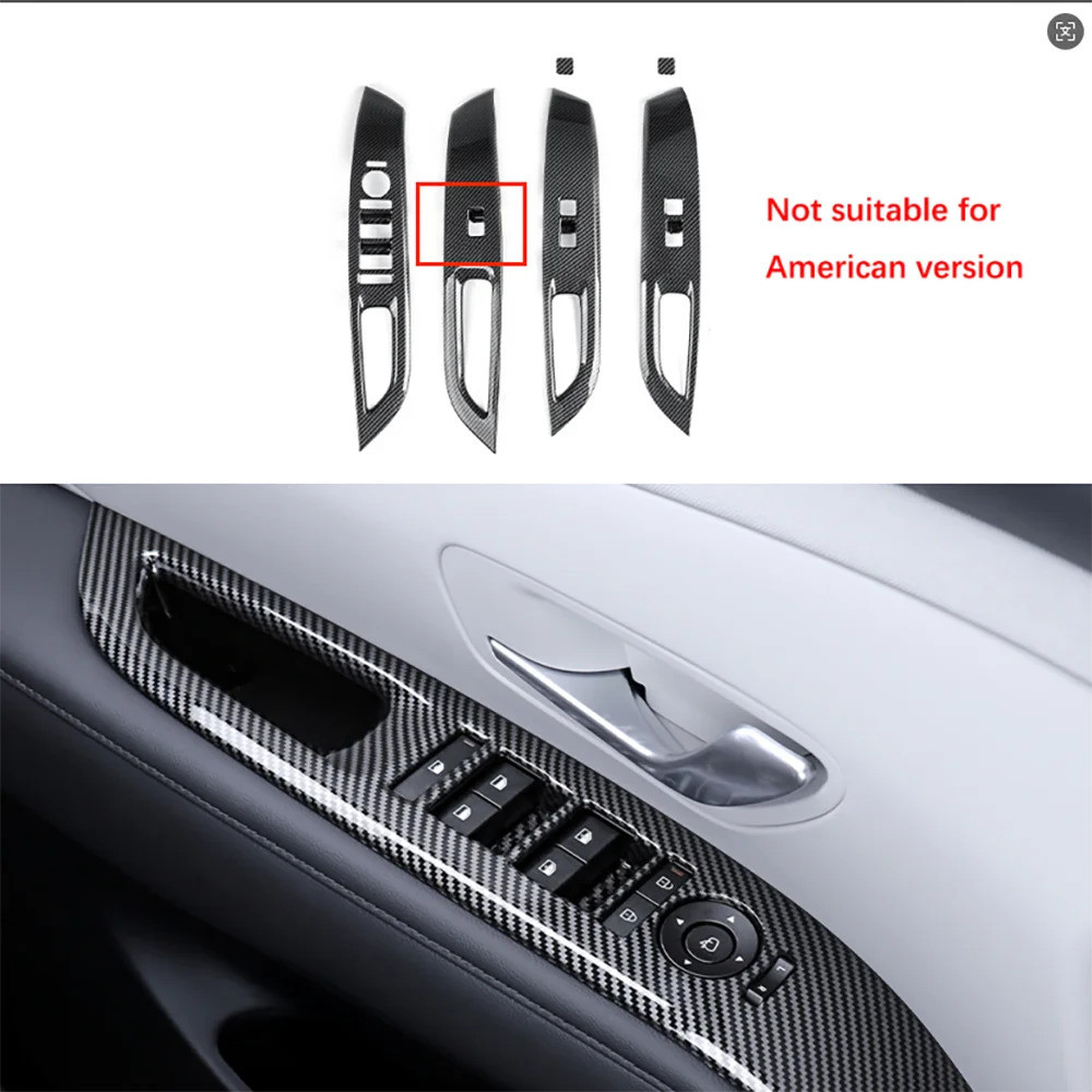 Dành Cho Xe Hyundai Tucson NX4 2025 Sợi Carbon Phong Cách Nội Thất Phụ Kiện Bảng Điều Khiển Trung Tâm Bánh Răng Dịch Chuyển Nút Cửa Sổ Chiếu Hậu Gương Bao