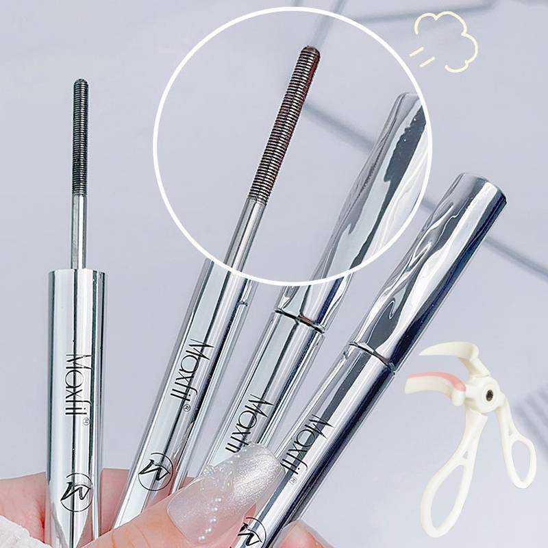 JRP Kim Loại Sắt Mi Mascara Chống Thấm Nước Sợi Lụa Mascara Bla Dài Uốn Mi Nối Mi Không Tắc Mắt Mỹ Phẩm Trang Điểm JRP