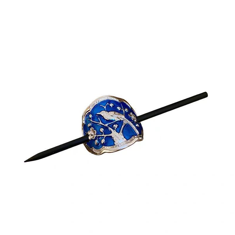 Kẹp tóc phong cách Trung Quốc retro, cloisonne, men giọt nước, phụ kiện lễ hội, sang trọng, phù hợp hàng ngày