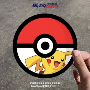 Pikachu Pokémon Poke Ball Xe Miếng Dán Hoạt Hình Dễ Thương Trang Trí Cơ Thể Miếng Dán Chống Trầy Xước Chặn Miếng Dán