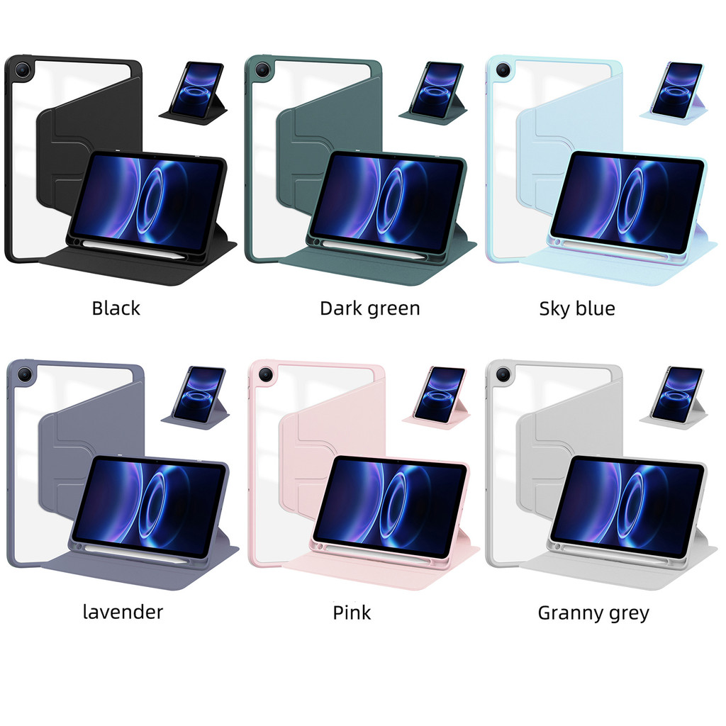 Ốp Lưng Cho Xiaomi Redmi Pad 2 SE 9.7 Inch 2026 Cho Redmi Pad 2 9.7 Inch Máy Tính Bảng Xoay 360 Trong Suốt acrylic flip cover Khay Bút Chống Sốc Ngủ Đánh Thức Vỏ