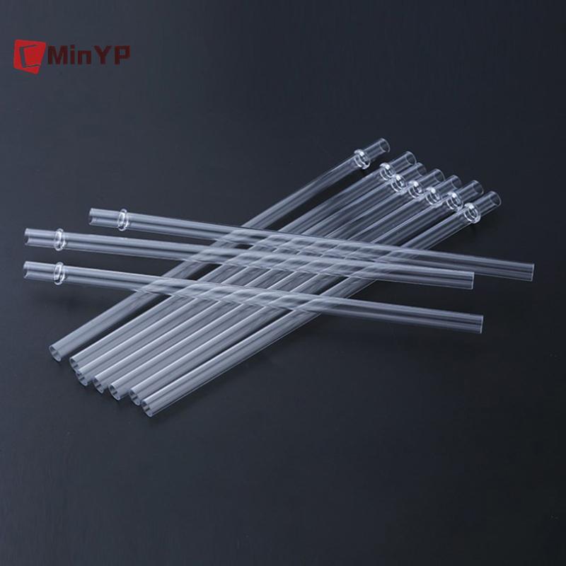CMinYP 10 Chiếc Trắng Lấp Lánh Nhựa Ống Hút 9 Inch Dài Có Thể Tái Sử Dụng Cứng Uống Ống Hút Cho Cốc Cốc Chai Vinh Quang