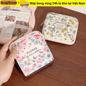 Túi đựng băng vệ sinh SNUGHOUSE, Túi đựng mỹ phẩm PVC dung tích lớn, Ví đựng tiền xu đa năng