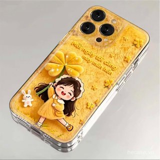 Ốp Điện Thoại Hoạt Hình Cô Gái Nhỏ Dễ Thương Thích Hợp Cho iPhone 11promax 12promax 11 12 13 14 Pro max 15promax 15 16 17 pro max xr xs 12pro 13pro Ốp Mềm Chống Sốc