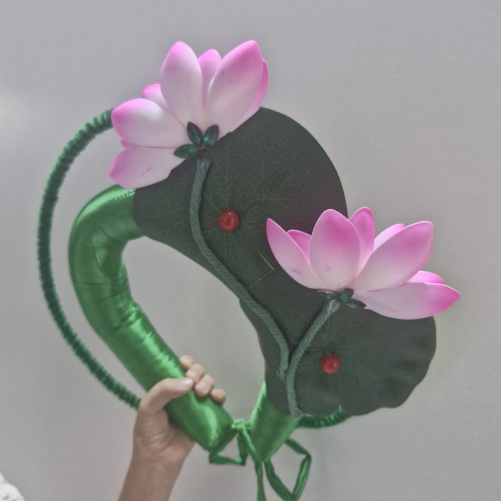 Vấn sen, vấn sen 2 tầng dùng đội đầu, kết hợp váy sen để biểu diễn văn nghệ, Đạo cụ phụ kiện Nguyễn Nhật