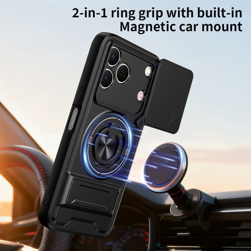 Ốp Điện Thoại Đa Năng Sang Trọng Thích Hợp Cho Tecno Spark 50 40 30 20 Pro 4G Dây 360°Giá đỡ vòng có vỏ máy ảnh Vỏ bảo vệ toàn diện chống sốc