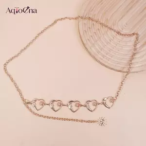 AqToCna Punk Hip Hop Phong Cách Gothic Mặt Trời Mặt Trăng Cao Cấp Dây Xích Kim Loại Cho Nữ Đầm Trang Sức Dây Thắt Lưng Dây Thắt Lưng Mặt Dây Chuyền Thắt Lưng AqToCna