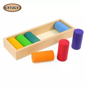 Khối xây dựng cầu vồng Đồ chơi xây dựng bằng gỗ sáng tạo Khối học tập mầm non Đồ chơi giáo dục cho bé trai và bé gái