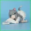 HT3 Nachoneko Nút chặn mì Catgirl dễ thương Hình hành động Trang trí TH3