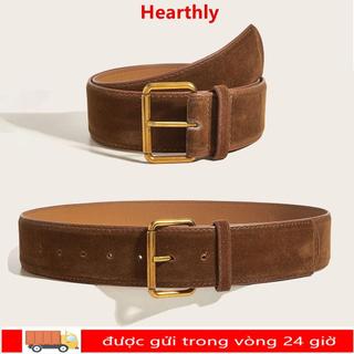 HEARTHLY Pin Khóa Thắt Lưng, Thắt Lưng Da Lộn Rộng Hợp Thời Trang, Thiết Kế Sang Trọng Retro Đa Năng Quần Đầm Thắt Lưng Quà Tặng