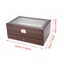 Hộp đựng trang sức đồng hồ STABFOAM, Hộp quà trang sức 12 khe màu nâu, Chất liệu da thanh lịch Đồ trang trí hai lớp hai mục đích Bao bì quà tặng