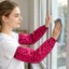 Linh hồn| Tay áo có thể điều chỉnh tay áo nhà bếp Oversleeves 1 cặp tay áo bằng nhựa Pvc chống thấm nước có còng đàn hồi – Tay áo bảo vệ chống dầu dài cho công việc nhà bếp và ngoài trời