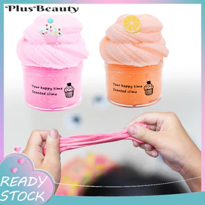 < Pluscloth > 70ml Đồ Chơi Đất Sét Màu Bùn Pha Lê Mềm Co Giãn Không Dính Đám Mây Giảm Căng Thẳng Đồ Chơi Mới Lạ DIY Làm Trái Cây Slime Đồ Chơi Giải Nén Đồ Chơi Trẻ Em Quà Tặng Đồ Chơi