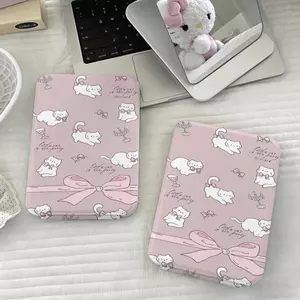 Gương gấp thỏ trắng nền hồng nhạt gương bỏ túi mini