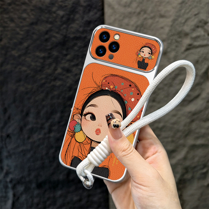 Ốp Lưng PBZZ Cho iphone 12 Pro Max 13 Pro Max 11 Pro Max 12 mini Vỏ Điện Thoại Lo Âu Vỏ Mềm Chống Sốc Thiết Kế Mới Thẩm Mỹ Hoạt Hình Dễ Thương Có Dây Buộc Cho Bé Gái TBDTMD1
