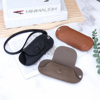 Túi da thật đeo kính từ tính, lưu trữ kính cận/đọc sách, phụ kiện thời trang